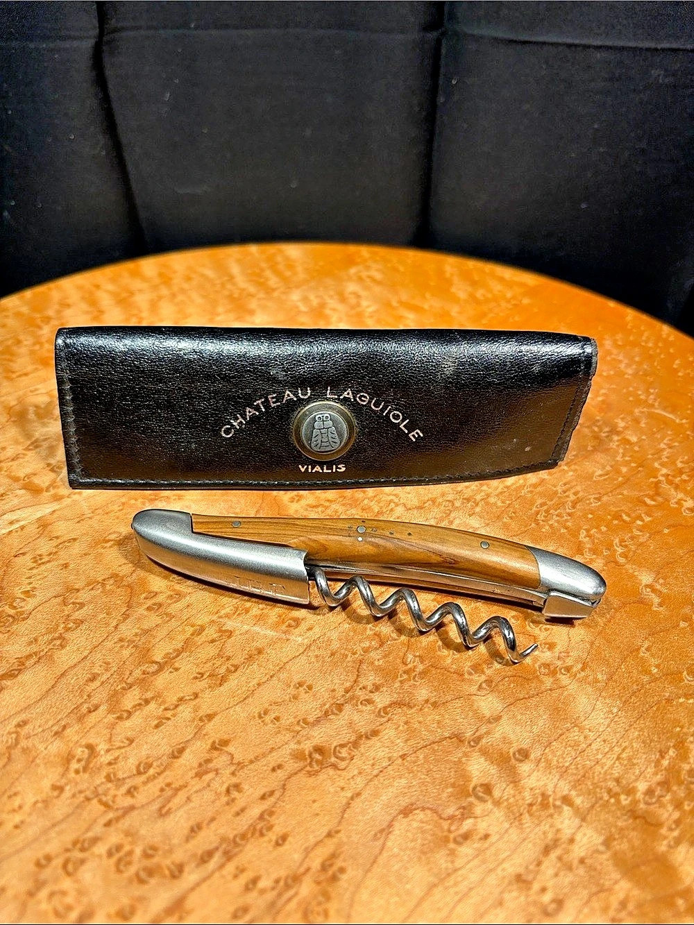 Chateau Laguiole Grand Cru Olive Wood Waiter's Corkscrew with Case